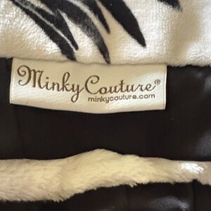 Minky Couture Black and White Throw Blanket